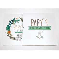 Книга воспоминаний о первом году малыша — нейтральный дизайн
