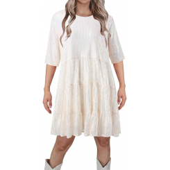 Женское короткое платье с блестками и пайетками