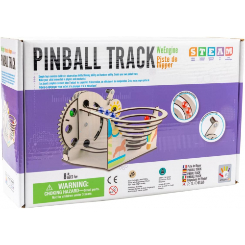 Конструктор-игра "Машина для пинбола" STEAM — 3D деревянный пазл для детей и взрослых от 8 до 12 лет