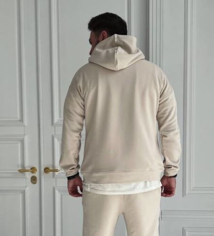 Мужской Базовый Бежевый батник