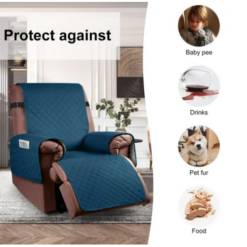 Двустороннее чехловое покрытие для кресла, моющееся, с эластичными ремнями