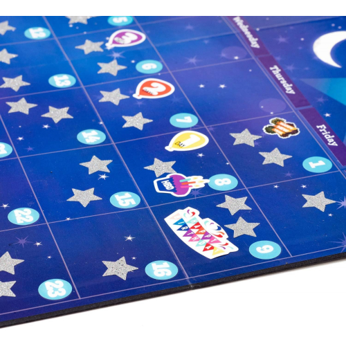 Набор повторно используемых стикеров для детей "Учебный календарь", на английском