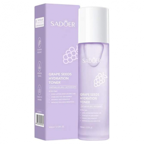 Тонер для лица с экстрактом винограда SADOER Grape Seeds Toner, 100 мл. 