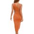 Женское облегающее платье миди с вырезами, на одно плечо
