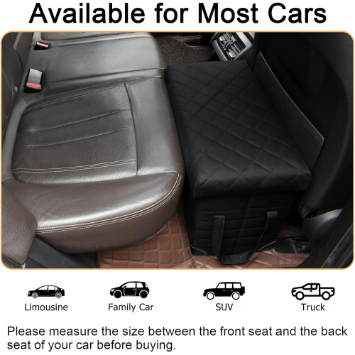 Расширитель автомобильного сиденья для собак с жёстким каркасом, нескользящим основанием и дополнительными отделениями для хранения