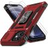 Противоударный чехол для iPhone 12 с выдвижной защитой камеры, кольцом-подставкой и стеклом 