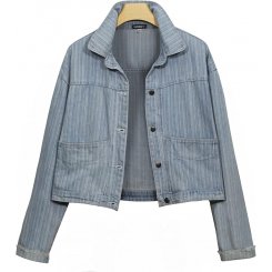 Классическая укороченная джинсовая куртка