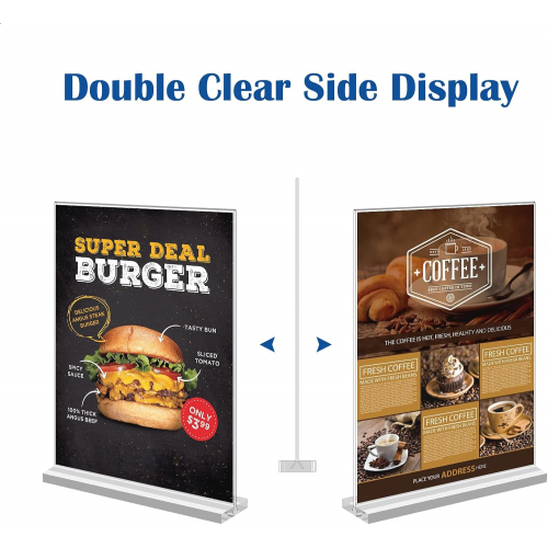 Акриловый держатель для табличек, Т-образный, прозрачный