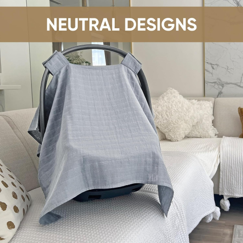 Крышка для автомобильного кресла MOZAH из 100% органического муслина