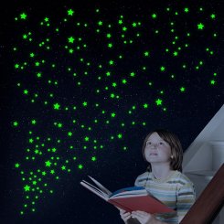 Набор светящихся в темноте звездных наклеек — 100 штук для уютной ночной атмосферы