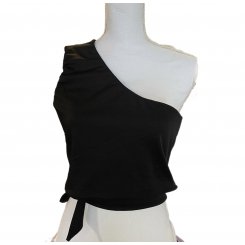 Черный топ на одно плечо