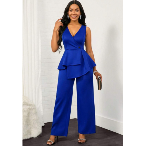 Женский элегантный однотонный костюм