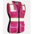 Жилет сигнальный, розово-чёрный, с молнией и карманами