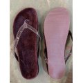 Бархатные сланцы, темно-бардовые 