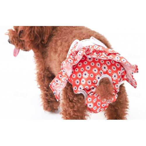 Трусики для собак малой породы, принт ромашка