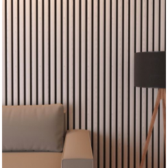 Акустические реечные панели из дерева для внутренней отделки помещений