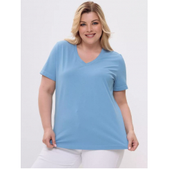 Футболка больших размеров оверсайз, однотонная