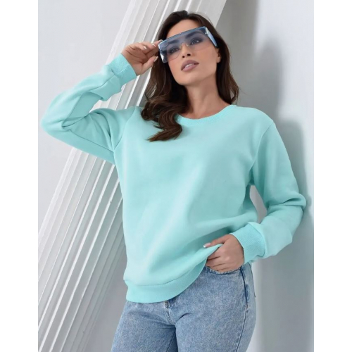 Свитшот с начесом утепленный, голубой