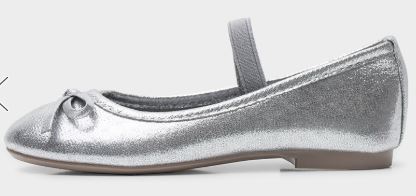 Балетки серебрянные