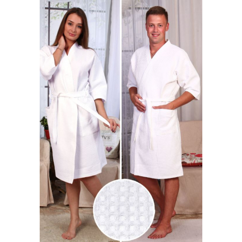 Универсальный белый вафельный халат — комфорт и стиль для любого случая