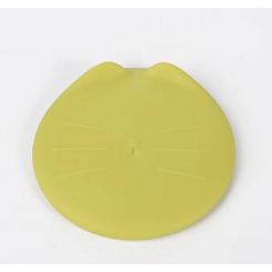 Портативная силиконовая крышка для консервов для собак и кошек, желтая