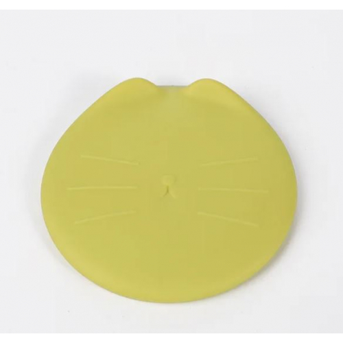 Портативная силиконовая крышка для консервов для собак и кошек, желтая