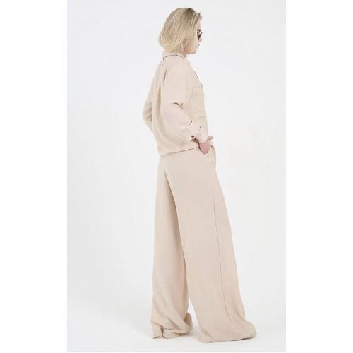 Брюки льняные, бежевые