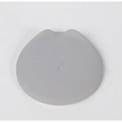 Портативная силиконовая крышка для консервов для собак и кошек, серая