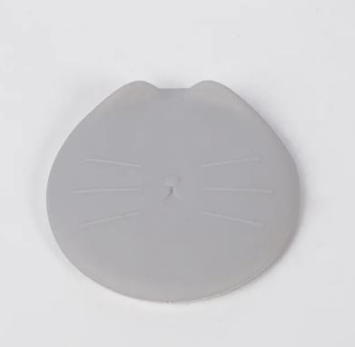 Портативная силиконовая крышка для консервов для собак и кошек, серая