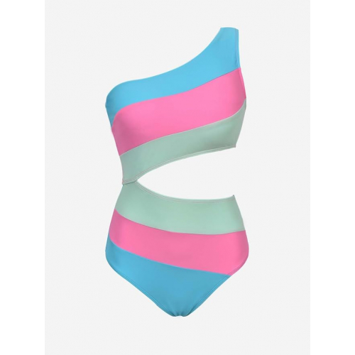 Цельный купальник с вырезом на талии