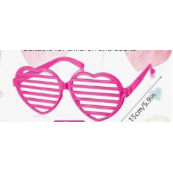 Аксессуары для праздника, розовые очки в форме сердца