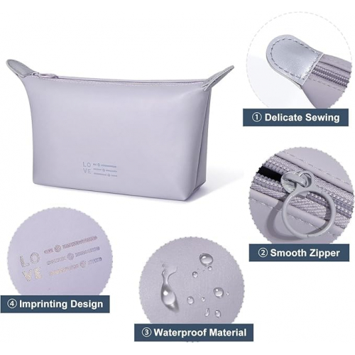 Универсальная косметичка-органайзер в стильных конфетных оттенках, 22×20 см, голубая