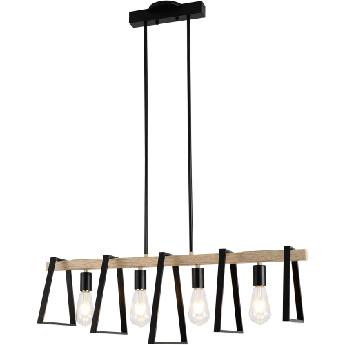 Cветильник с деревянной подвеской