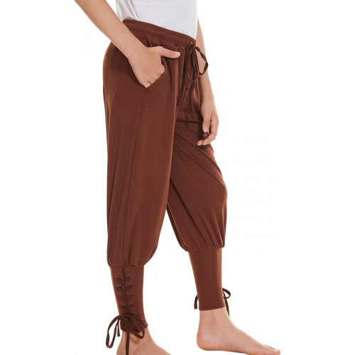 Мужские средневековые брюки-пират с анкерной лентой 