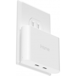 iHome Multiport 20W USB-C зарядный блок — многофункциональный зарядный адаптер с двумя портами