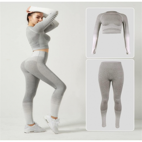 Комплект спортивных леггинсов и топа с эффектом подтягивания и быстросохнущей тканью