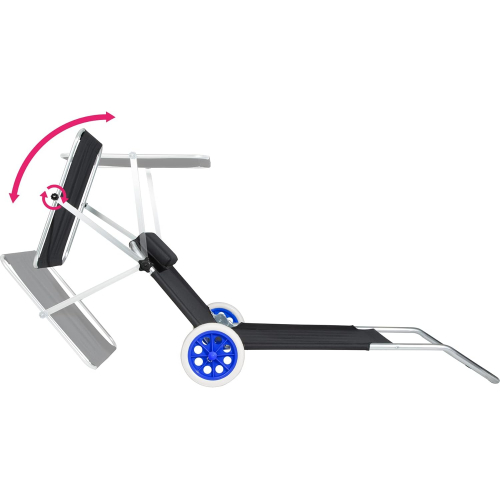 Пляжное кресло с солнцезащитным тентом на колесах
