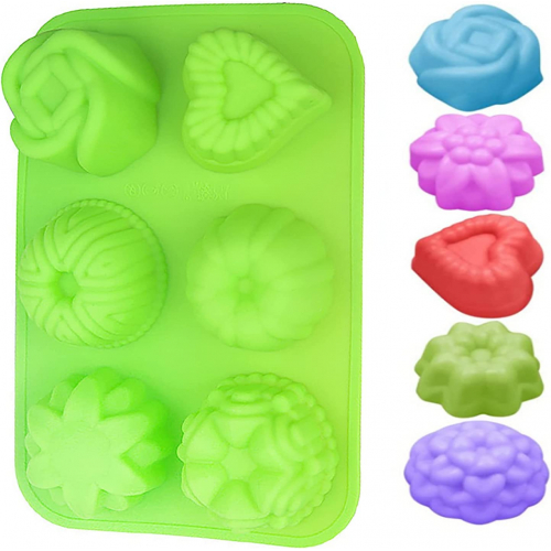 Силиконовая форма для выпечки и десертов, 6 ячеек, 16 × 11 × 2,5 см