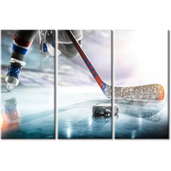 Настенное полотно из холста 3 панели (50x100 см) — декоративное искусство для интерьера