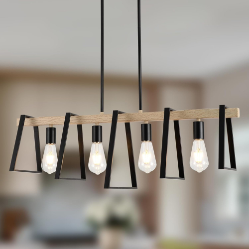 Cветильник с деревянной подвеской