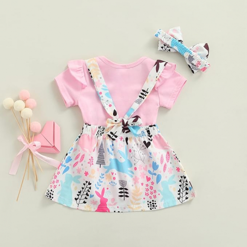 Очаровательный комплект для девочки: комбинезон, юбка и повязка на голову