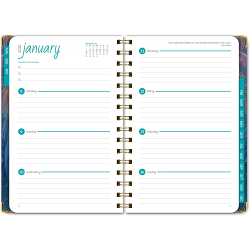 Планер 2024 с твердым переплетом "Watercolor Tree", А4