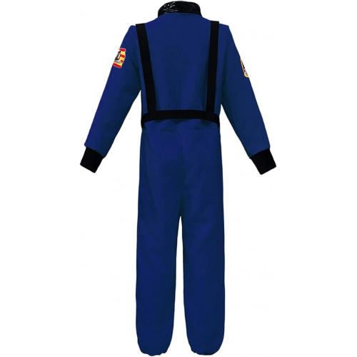 Мужской костюм космонавта с застежкой-молнией спереди, 100% полиэстер, идеален для Хэллоуина, Рождества и тематических вечеринок