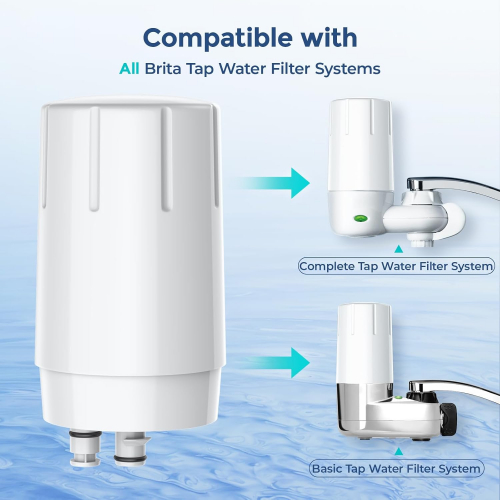 Brita запасной фильтр для водопроводного крана, 2 упаковки фильтров, FR-200, белый