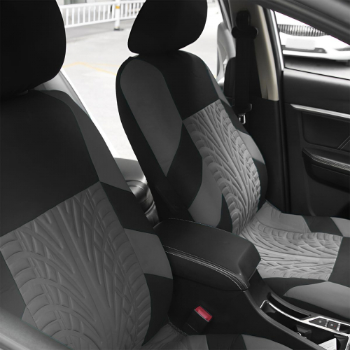Комплект универсальных чехлов для автомобильных сидений из полиэстера для 5-местного салона, с функцией разделения заднего ряда