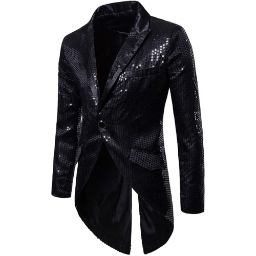 Костюм-фрак с пайетками в стиле «Cloudstyle»