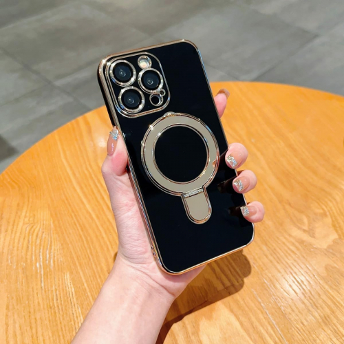 Магнитный чехол с подставкой для iPhone 15 Pro, с защитой камеры и поддержкой MagSafe