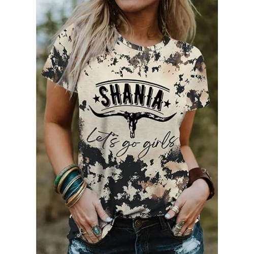 Женская футболка с бычьим черепом и забавными надписями