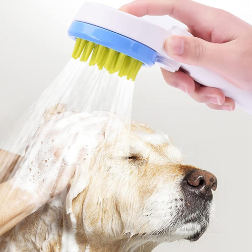 Универсальный душевой распылитель для домашних животных 3-в-1 — массаж, купание и удаление шерсти, с насадкой и переключателем