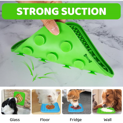 Медленная кормушка для собак с текстурированной лизательной матой — успокаивающая игрушка и инструмент для контроля порций